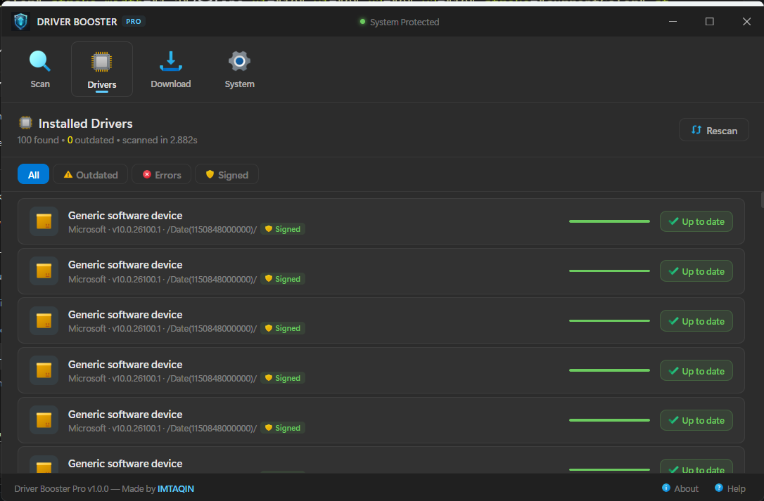 Driver Booster - Driver List